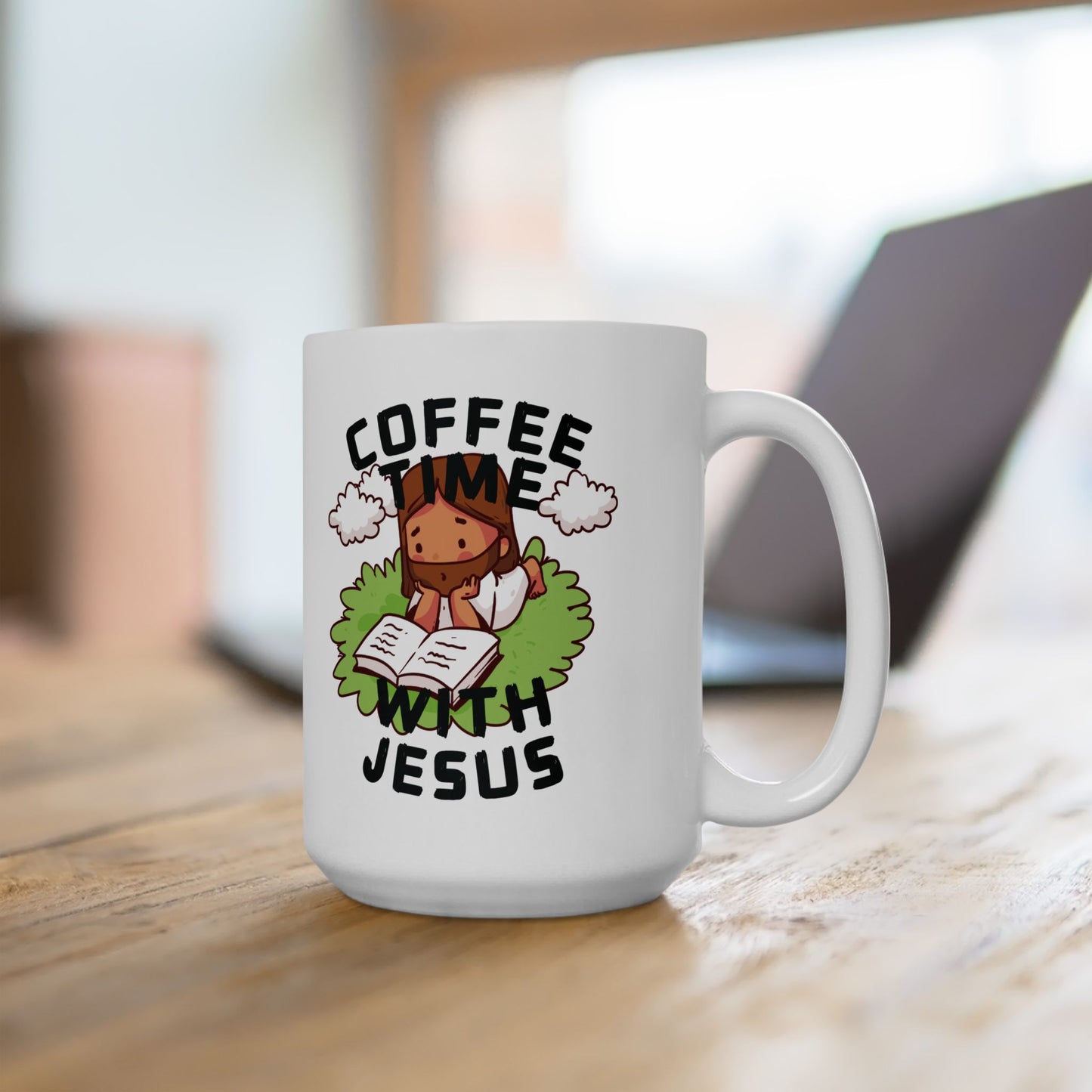 Coffee Time With Jesus Ceramic Mug (11oz, 15oz)