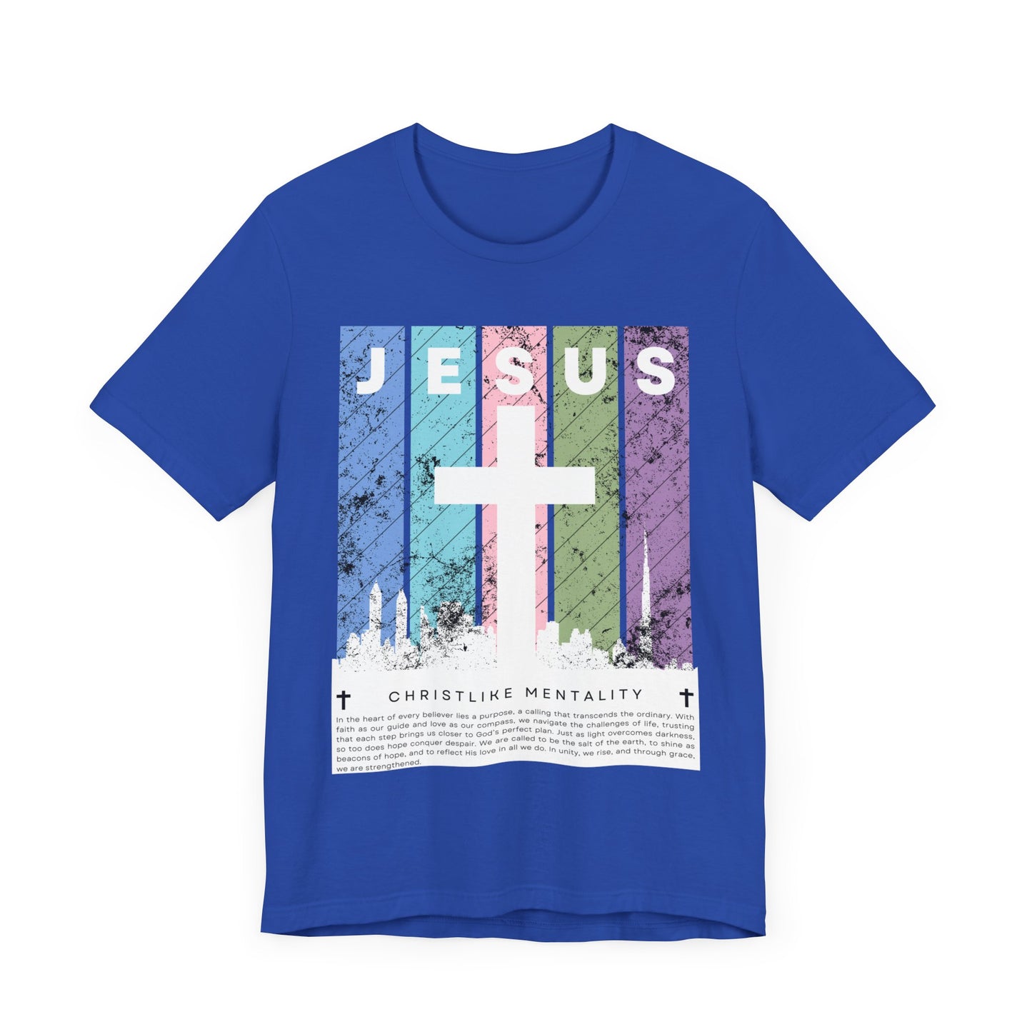 Jesus Cross Over City, White, T-Shirt