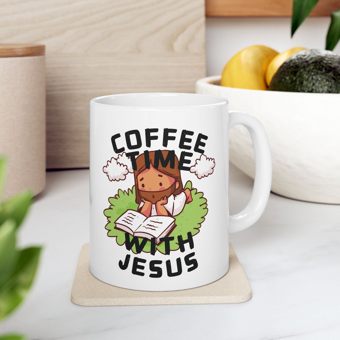 Coffee Time With Jesus Ceramic Mug (11oz, 15oz)