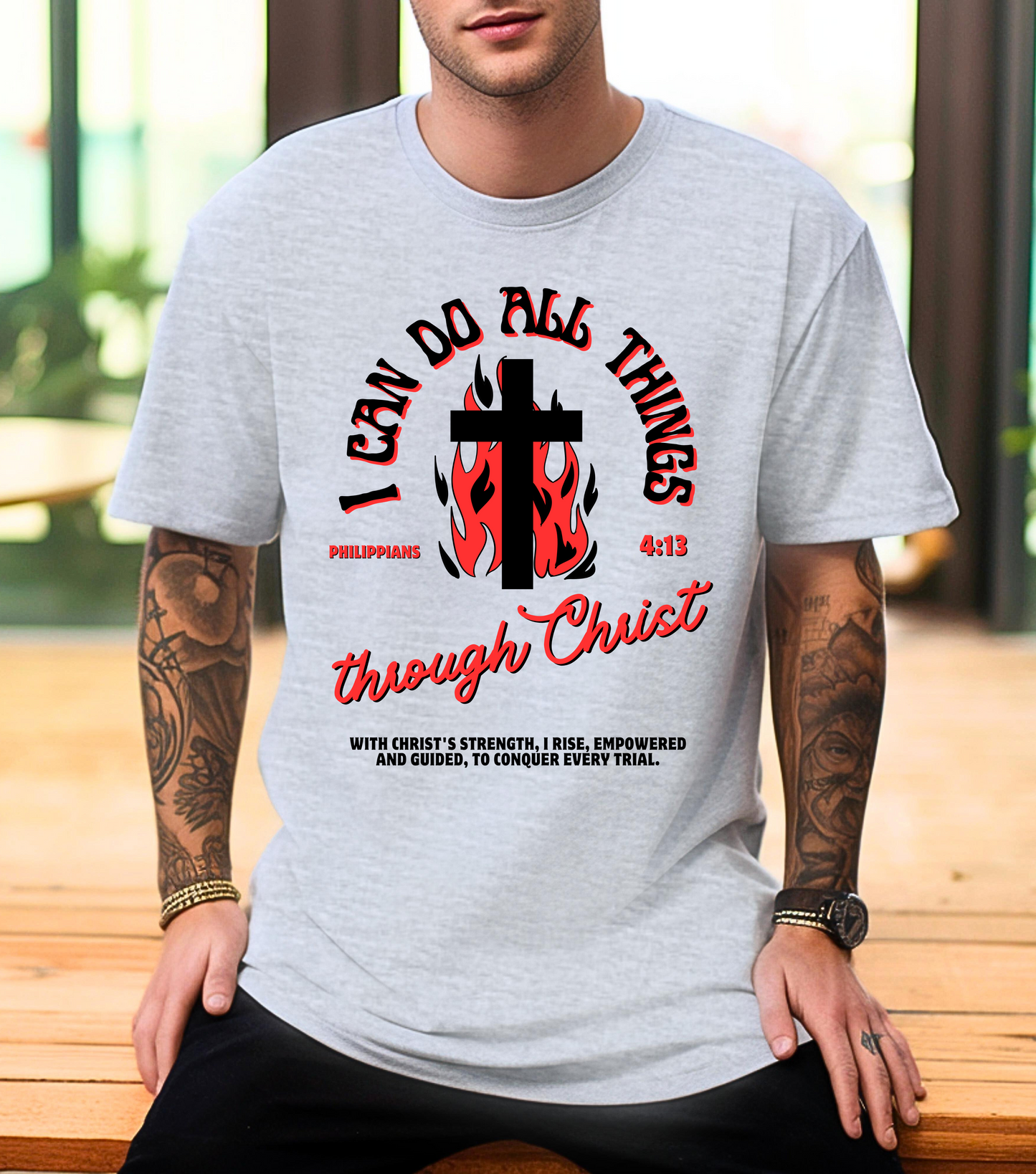 I Can Do All Things Through Christ, Red, T-Shirt