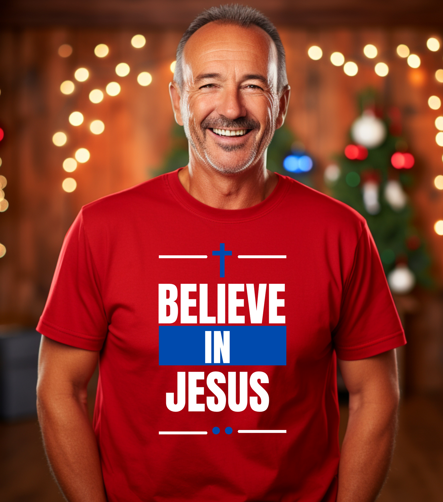 Believe In Jesus, Blue, T-Shirt