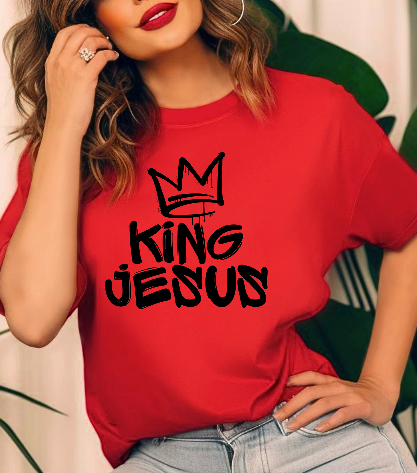 King Jesus Crown, Black, T-Shirt