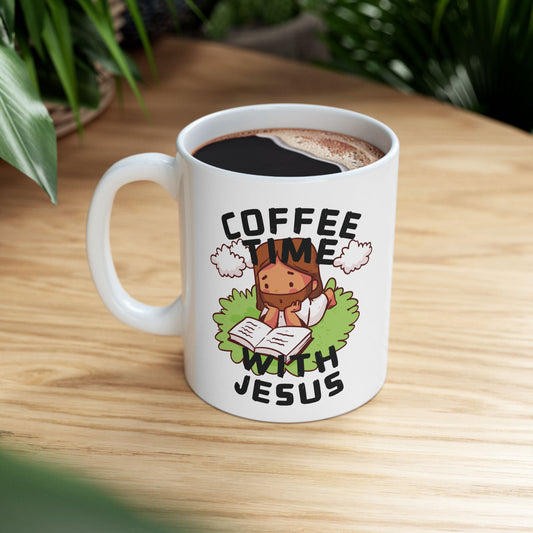 Coffee Time With Jesus Ceramic Mug (11oz, 15oz)